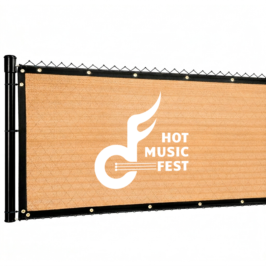 Custom 90% Blockage Fence Screen - Custom Promo Now - UK