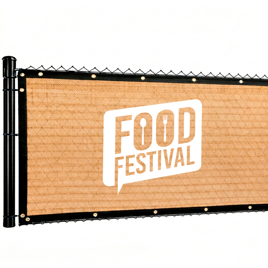 Custom 85% Blockage Fence Screen - Custom Promo Now - UK