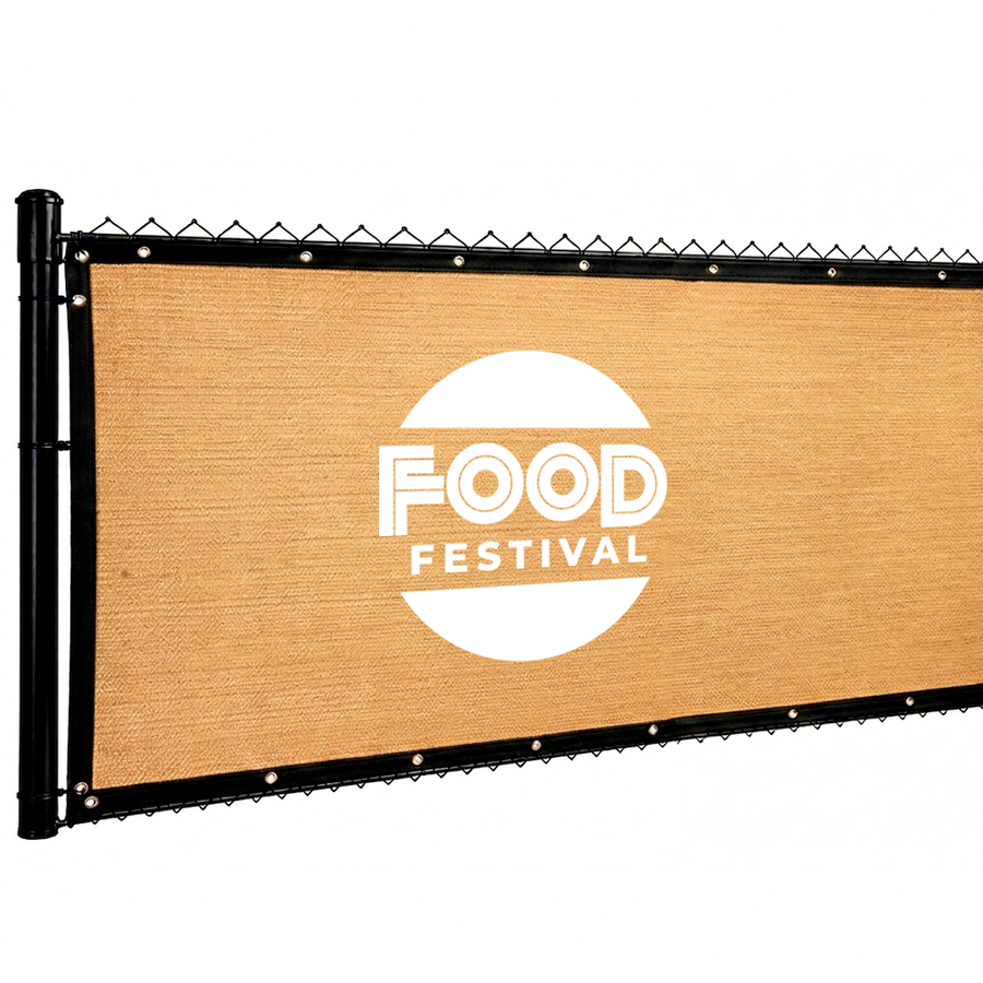 Custom 98% Blockage Fence Screen - Custom Promo Now - UK