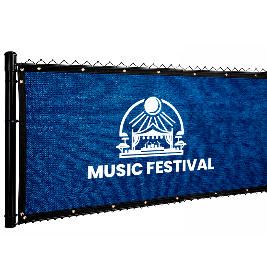 Custom 98% Blockage Fence Screen - Custom Promo Now - UK