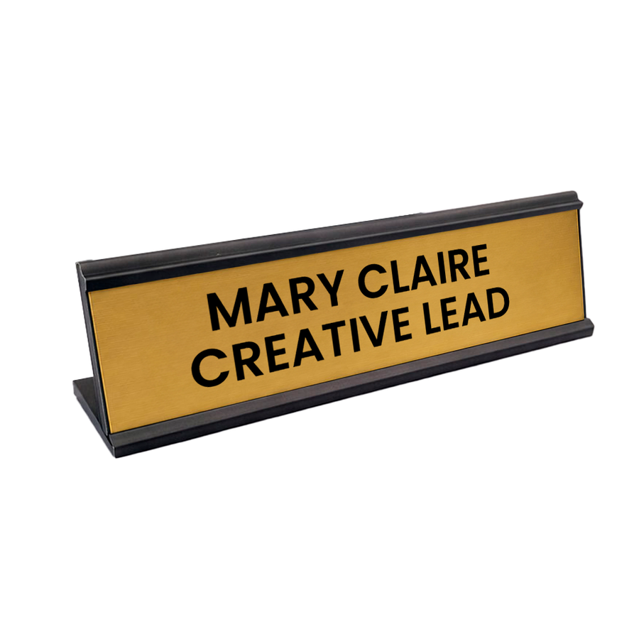 Metal Desktop Name Badges - Custom Promo Now - UK