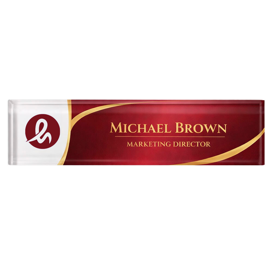 Acrylic Desktop Name Badges - Custom Promo Now - UK
