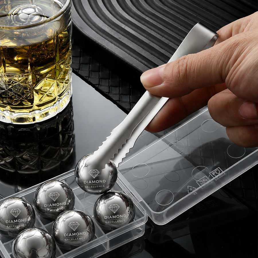 Soccer Ball Stainless Steel Ice Cubes - Custom Promo Now - UK