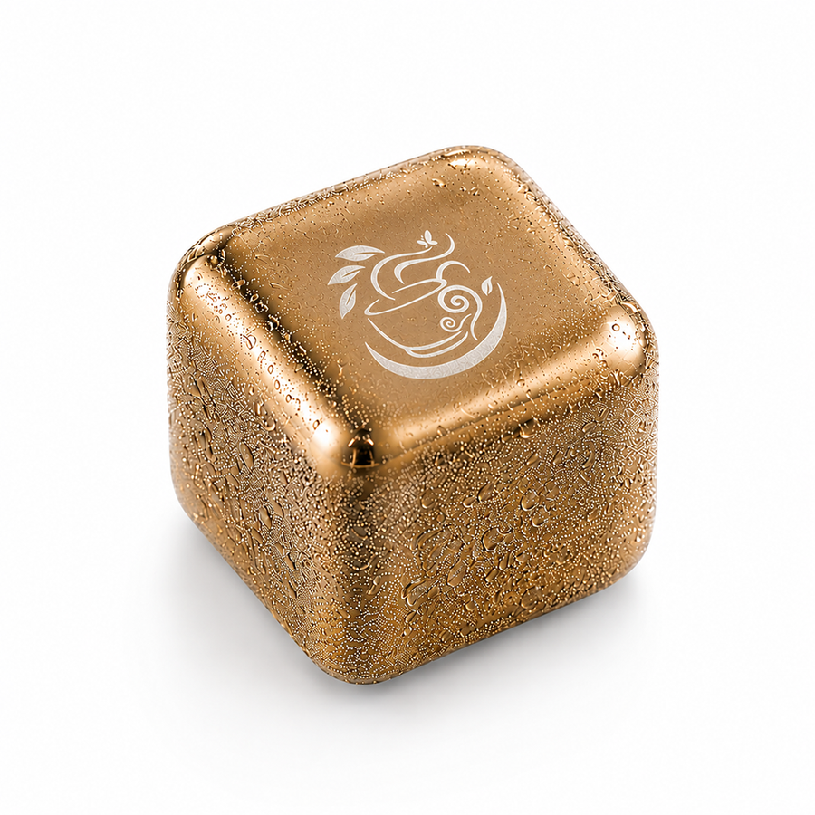 Gold Stainless Steel Ice Cubes - Custom Promo Now - UK