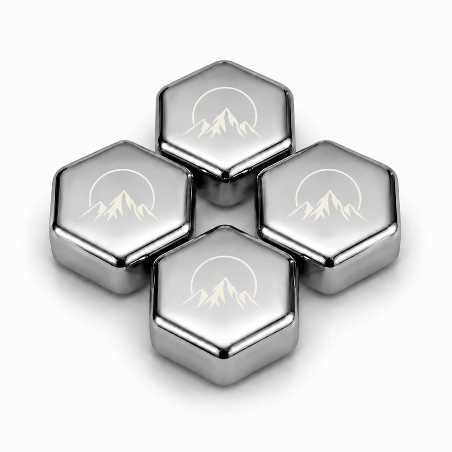 Hexagon Stainless Steel Ice Cubes - Custom Promo Now - UK