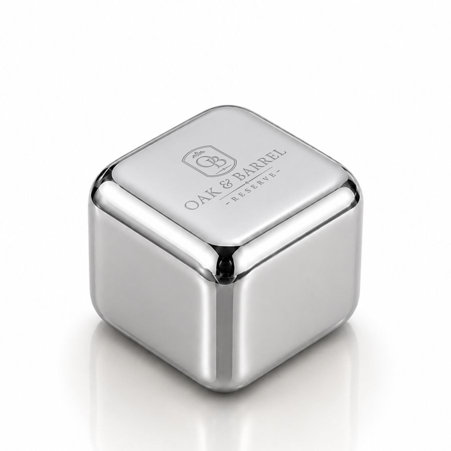 Silver Stainless Steel Ice Cubes - Custom Promo Now - UK