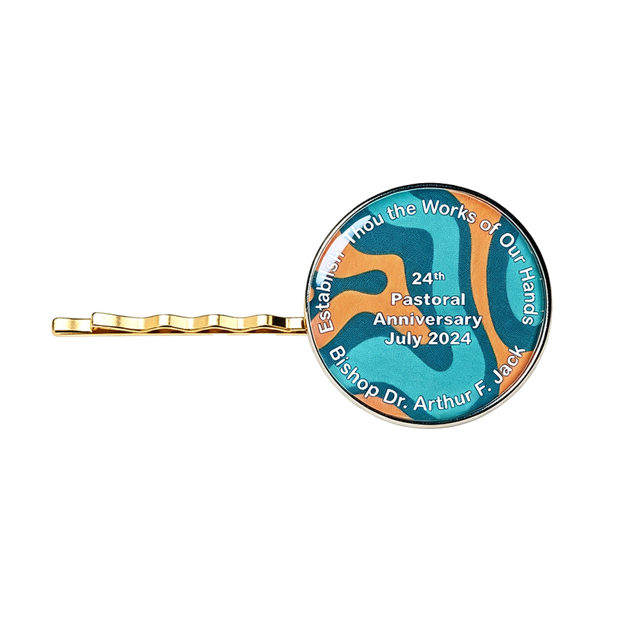 Epoxy Dome Metal Hair Clips - Custom Promo Now - UK