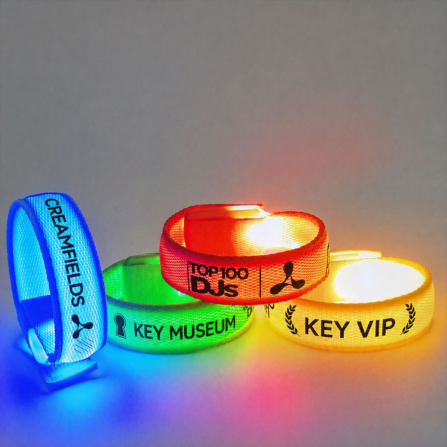Glow Velcro Wristbands - Custom Promo Now - UK
