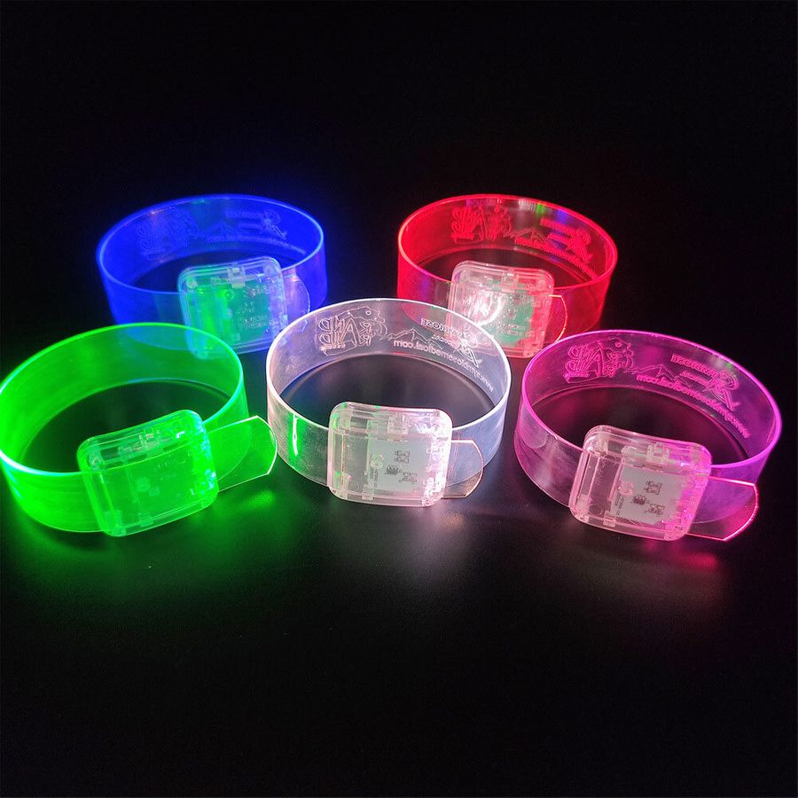 Light Up Plastic Wristbands - Custom Promo Now - UK