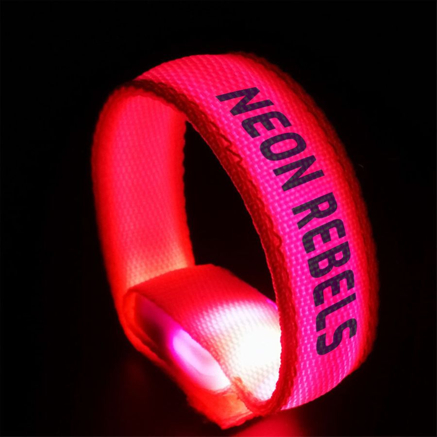 Glow Velcro Wristbands - Custom Promo Now - UK