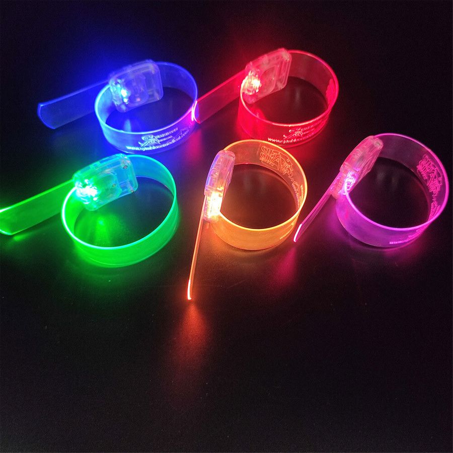 Light Up Plastic Wristbands - Custom Promo Now - UK