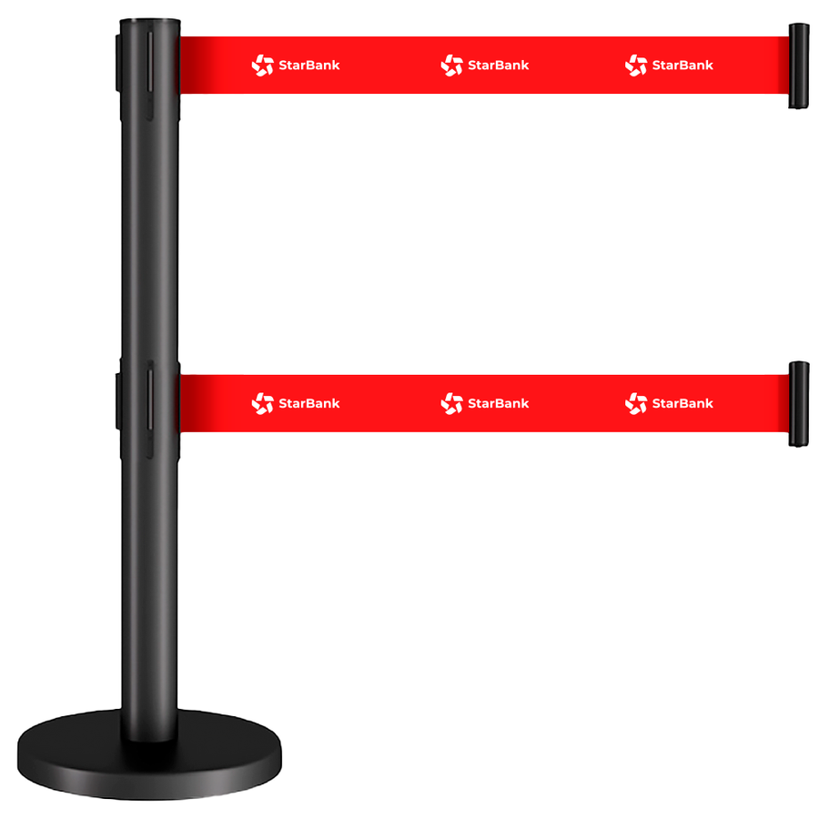 Dual Belts Stanchions - Custom Promo Now - UK