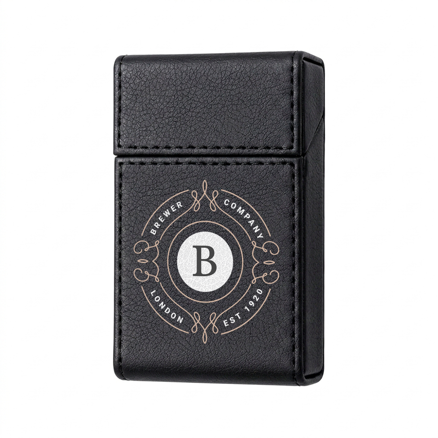 Flip Top PU Leather Full Bag Cigarette Cases - Custom Promo Now - UK
