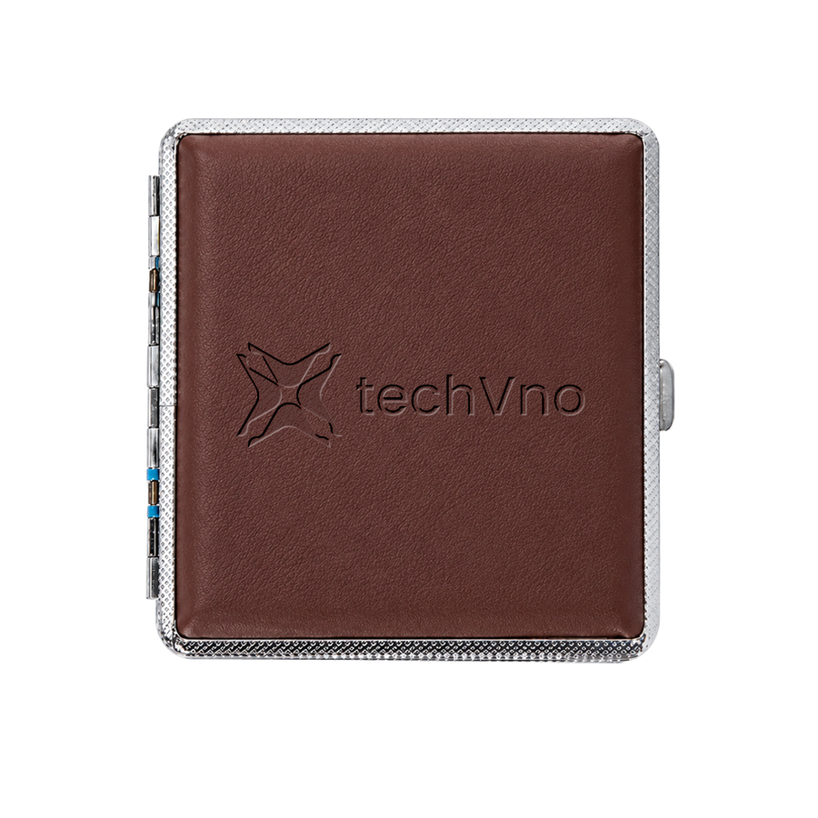Leather Grain Metal Cigarette Cases - Custom Promo Now - UK
