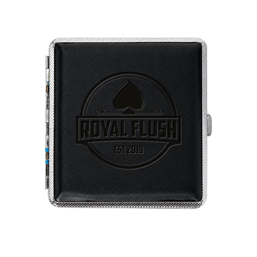 Leather Grain Metal Cigarette Cases - Custom Promo Now - UK