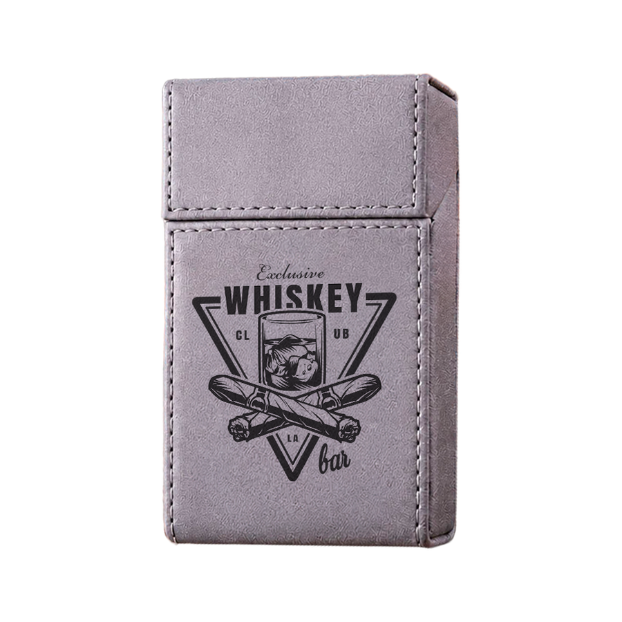Flip Top PU Leather Full Bag Cigarette Cases - Custom Promo Now - UK