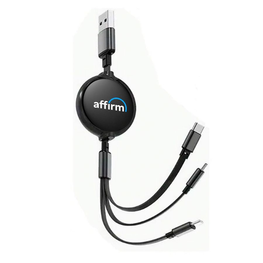 Soft Silicone 3-in-1 Charging Cables - Custom Promo Now - UK