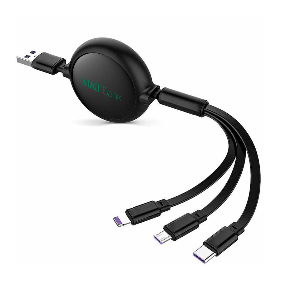 Soft Silicone 3-in-1 Charging Cables - Custom Promo Now - UK