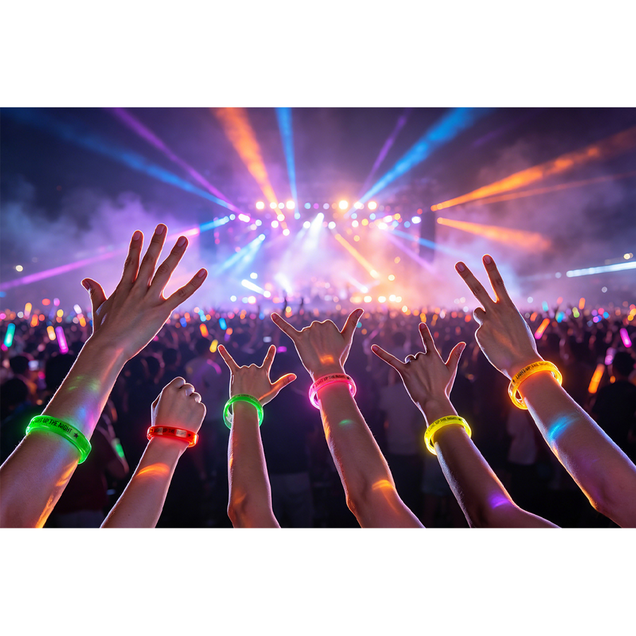 Custom Acrylic Glow Bracelets - Custom Promo Now - UK
